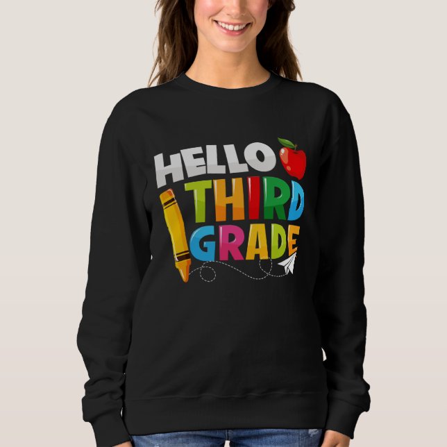 Hello Third Grade Back To School 3rd Grade Boys Gi T Shirt (Framsida)