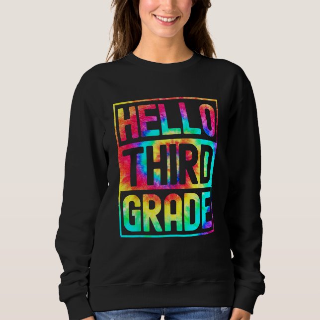 Hello Third Grade Back to School 3rd Grade Teacher T Shirt (Framsida)