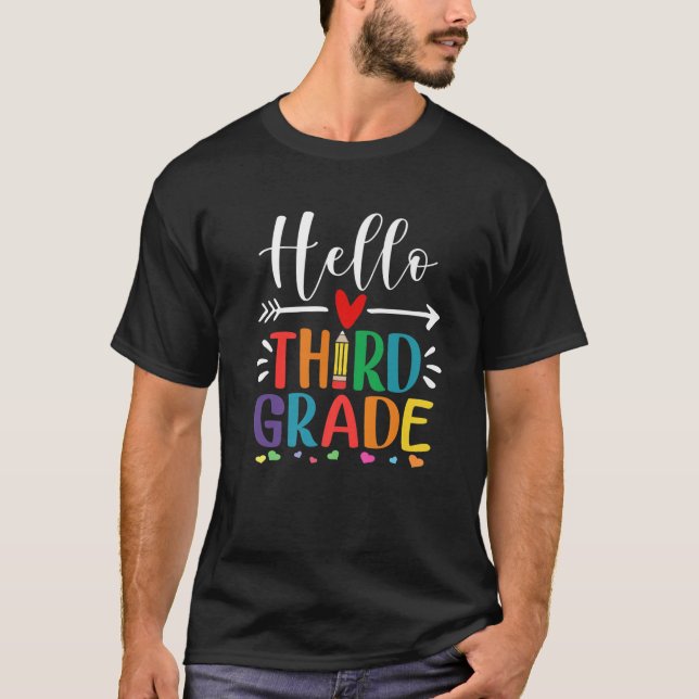 Hello Third Grade Team 3Rd Grade Back To School Te T Shirt (Framsida)
