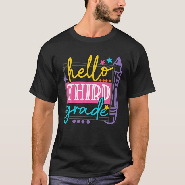 Hello Third Grade Team 3Rd Grade Back To School Te T Shirt (Framsida)