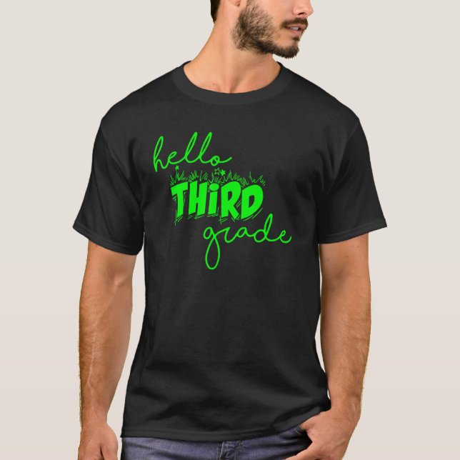 Hello Third Grade Team 3rd Grade Back To School Te T Shirt (Framsida)