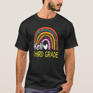 Hello Third Grade Team 3rd Graderainbow Welcome Ba T Shirt