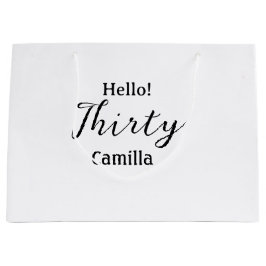 Hello thirty birthday name simple minimal elegant 