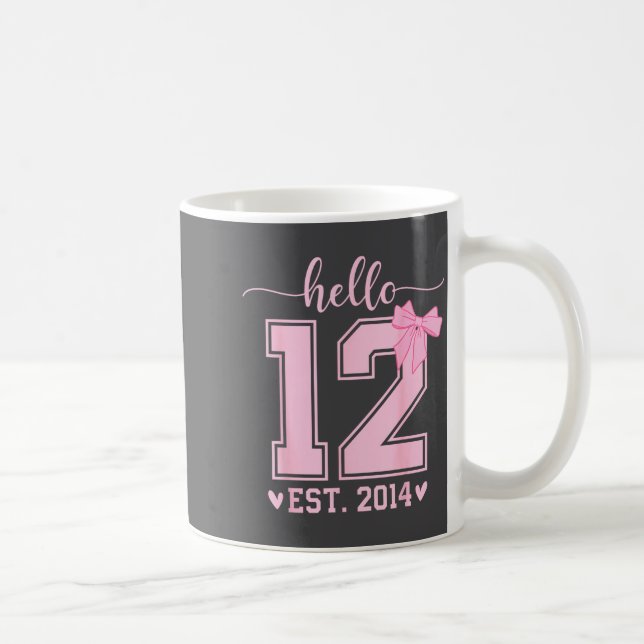 Hello Twelve Est 2014 12th Birthday Coquette 12 Ye Kaffemugg (Höger)
