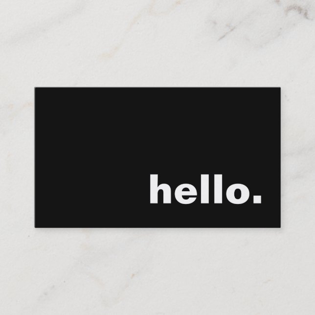 hello. visitkort (Framsida)