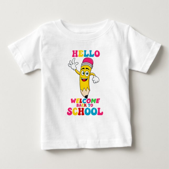 hello welcome back to school  t shirt (Framsida)
