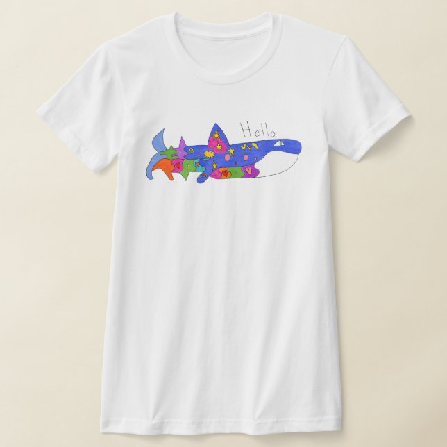 "Hello Whale" T Shirt (Laydown)