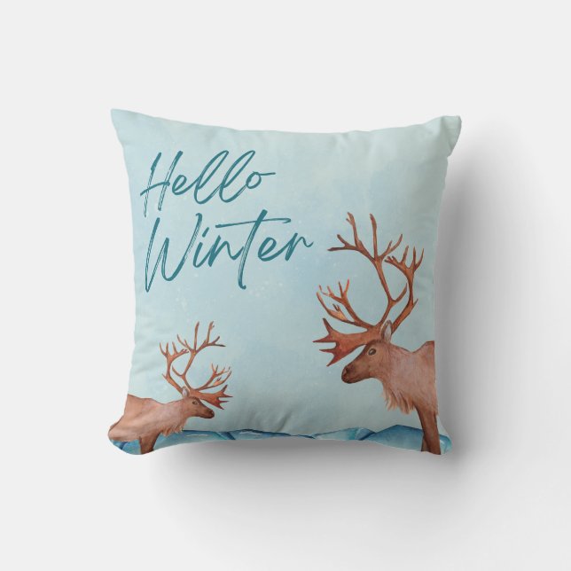 Hello Winter Pillow Kudde (Framsida)