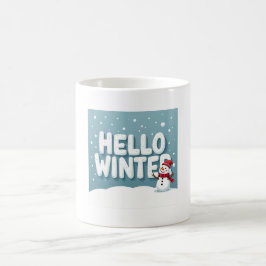 Hello Winter Snowman Mug Kaffemugg