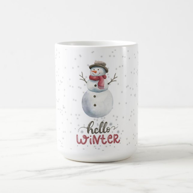 "Hello Winter" Snowman mug Kaffemugg (Center)