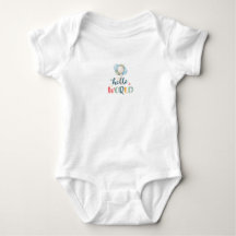 Hello World Baby Body, Sött Nyfödd Present