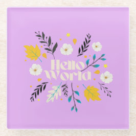 Hello World Blommig Kastkudde