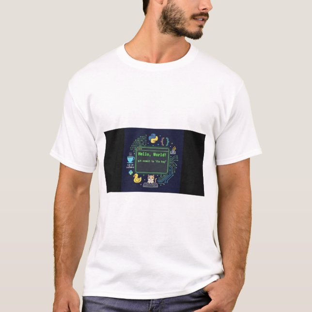 Hello World Programmer T-Shirt | Coding Life Daily (Framsida)