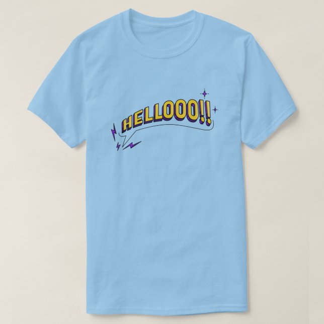 HELLOOO! T-Shirt - blå (Design framsida)