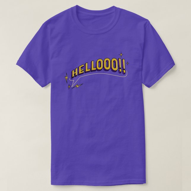 HELLOOO! T-Shirt - Lila (Design framsida)