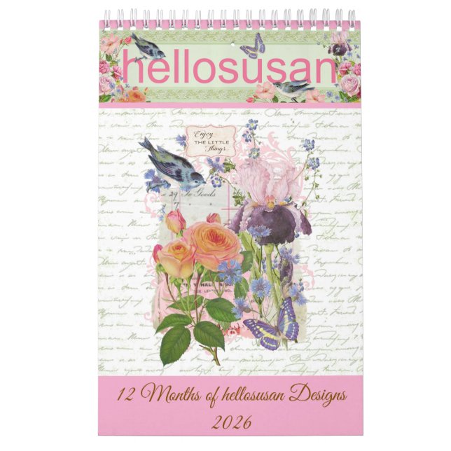 hellosusan Designer 12 månaders kalender 2026 (Omslag)