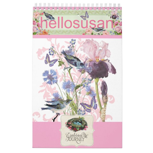 hellosusan Designer 12 månaders kalender 2026 (Baksida)