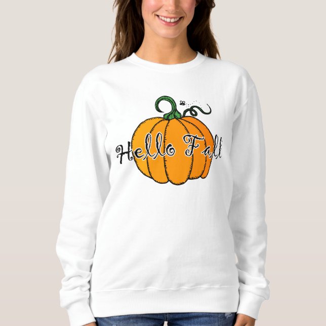 Hellow Pumpkin Fall Pumpkin Hej Fall T Shirt (Framsida)
