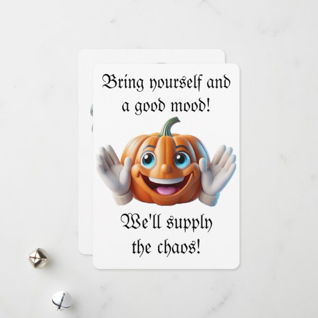 Helloween-inbjudningskort Julkort (Fram/Back In Situ)