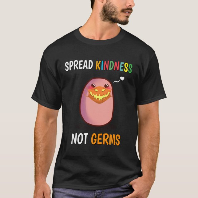 Helloween-potatis med en mask sprider sig kinditet t shirt (Framsida)