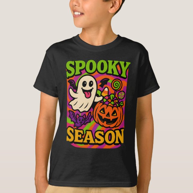 Helloween Spooky Season Retro Clothes Unisex T Shirt (Framsida)