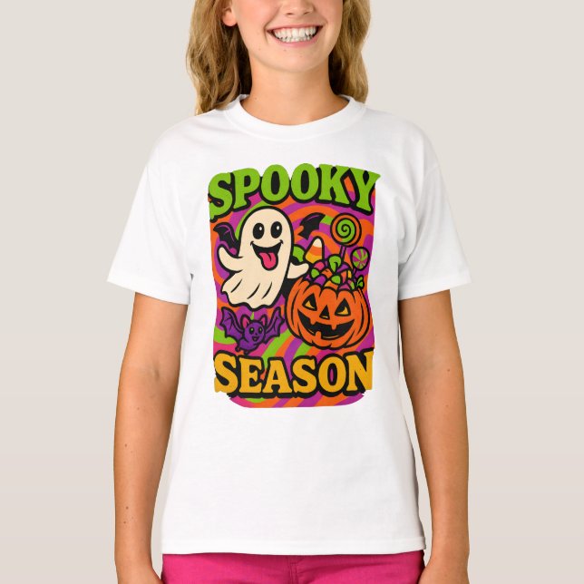 Helloween Spooky Season Retro Clothes Unisex T Shirt (Framsida)