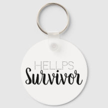 Hellp Syndrome Survivor Keychain Black