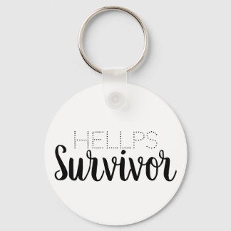 Hellp Syndrome Survivor Keychain Black Nyckelring