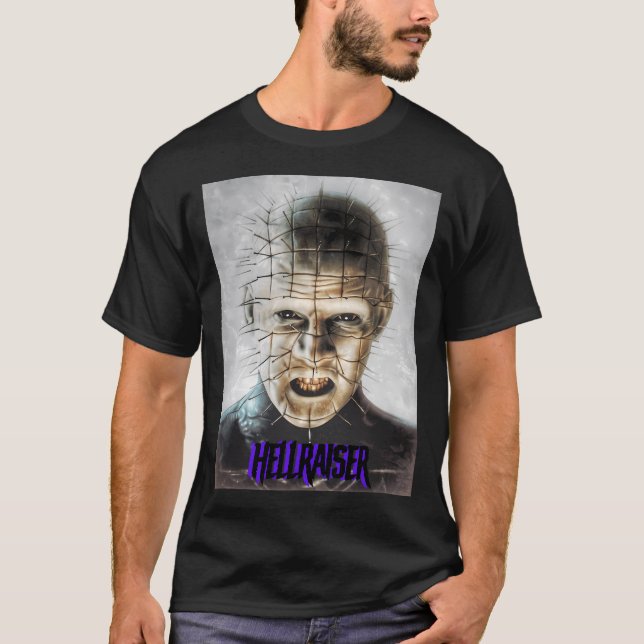 Hellraiser Pinhead Horror T Shirt (Framsida)