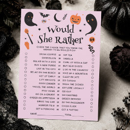 Hellre Halloween Baby Shower Spelkort Inbjudningar