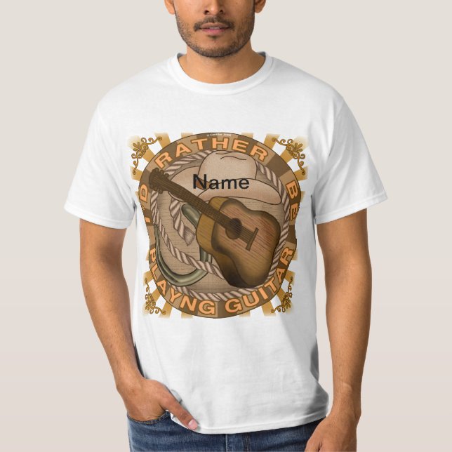 Hellre spela gitarr t shirt (Framsida)