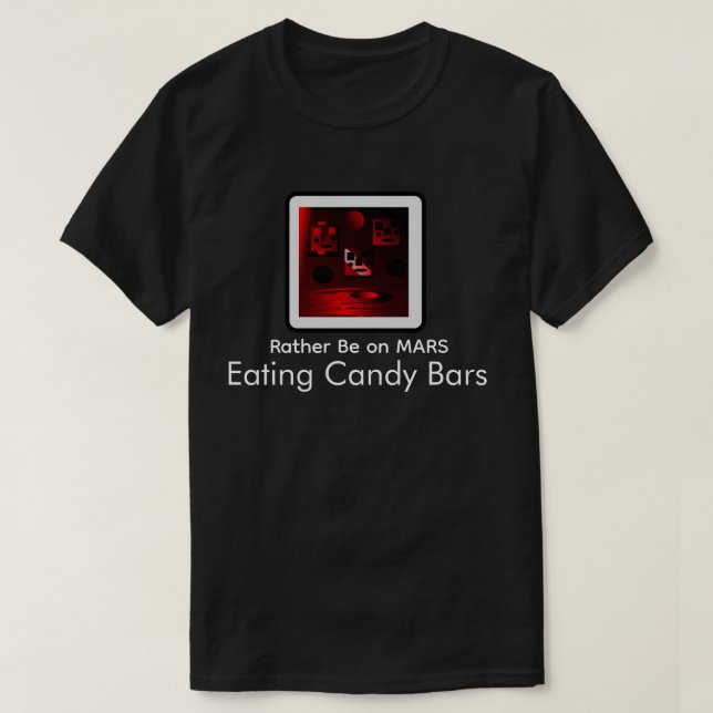 "Hellre vara på Mars" Skullnskin Graphics T-shirt  (Design framsida)