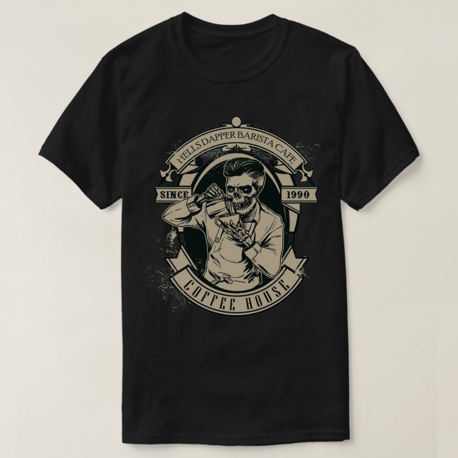 Hells Barista T Shirt (Design framsida)