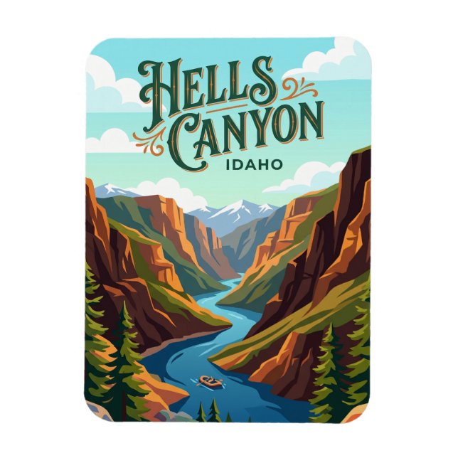 Hells Canyon National Recreation Area USA Magnet (Vertikal)