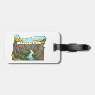 Hells Canyon Oregon Karta Bagagebricka