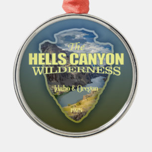 Hells Canyon WA (pilhuvud) Julgransprydnad Metall