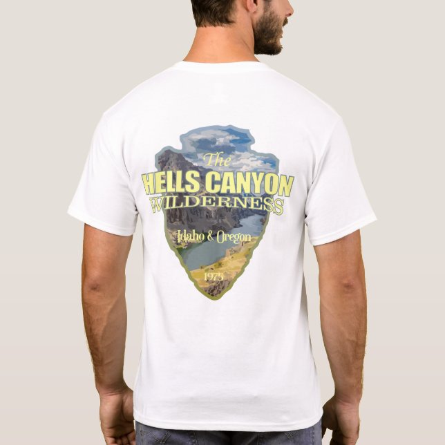 Hells Canyon WA (pilhuvud) T Shirt (Baksida)