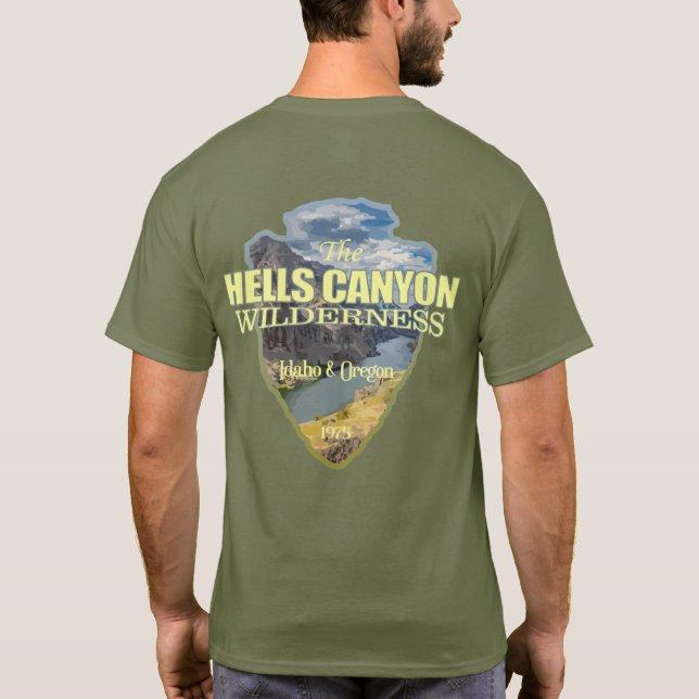 Hells Canyon WA (pilhuvud) T Shirt (Baksida)