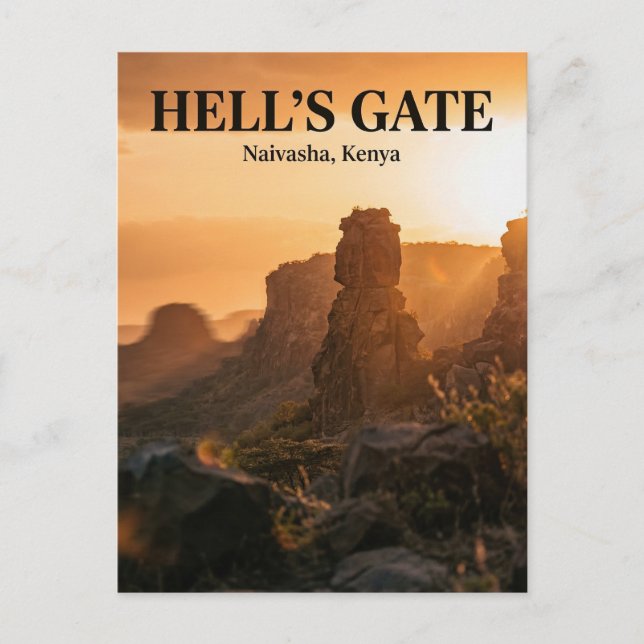 Hell's Gate, Naivasha, Nakuru County Vykort (Framsida)