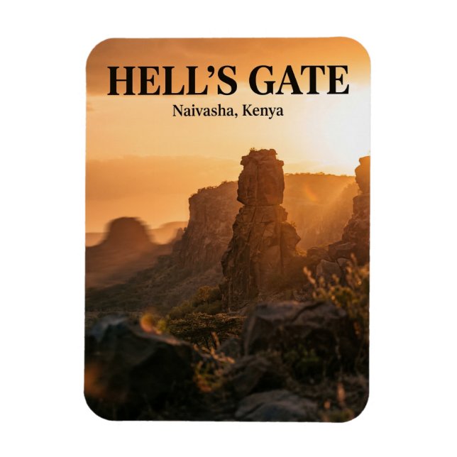 Hell's Gate, Naivasha, Nakuru län Magnet (Vertikal)
