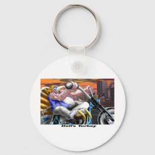 Hells Turkey Funny Thanksgiving Harley Tees & Gift Nyckelring