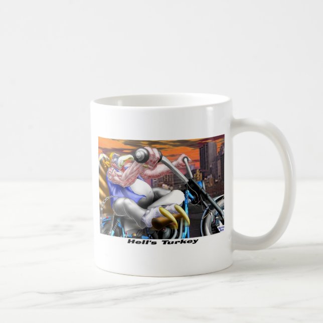 Hells Turkiet Roligt Thanksgiving Harley Tröjor &  Kaffemugg (Höger)