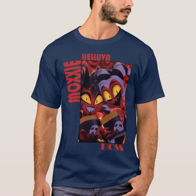 Helluva Boss Moie present rolig T Shirt (Framsida)