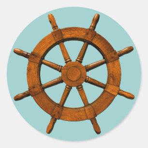 Helm för Fraktaser av trä Runt Klistermärke