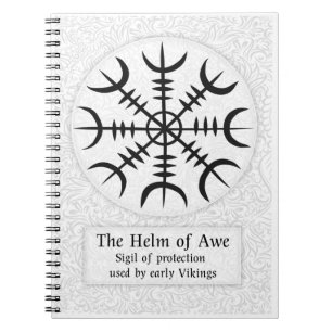 Helm of Awe Islands magic Sign - White Anteckningsbok