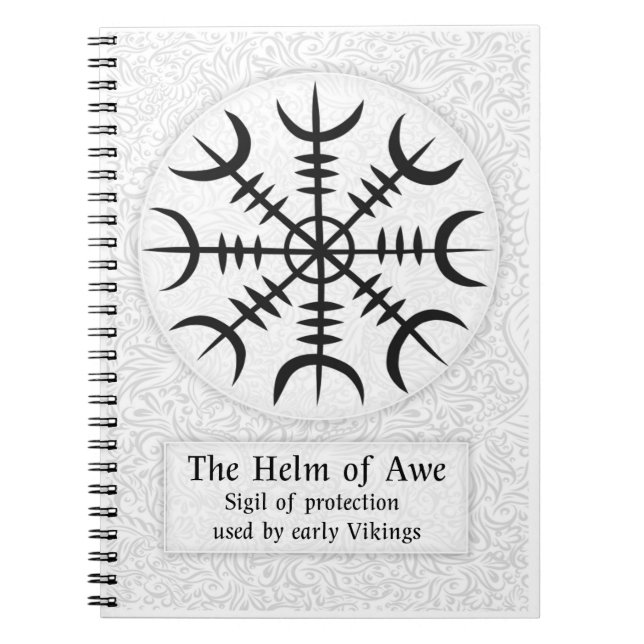 Helm of Awe Islands magic Sign - White Anteckningsbok (Framsidan)