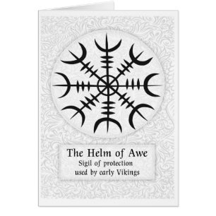 Helm of Awe Islands magic Sign - White Hälsningskort