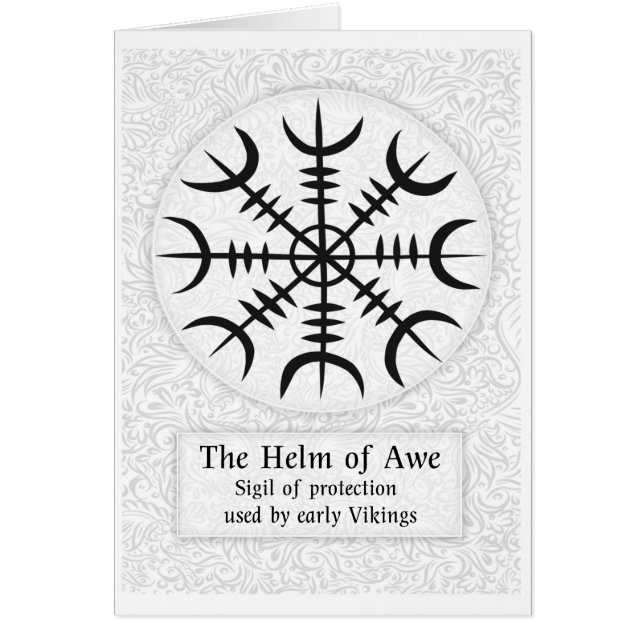 Helm of Awe Islands magic Sign - White Hälsningskort (Framsidan)