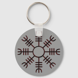 Helm of Awe Red Glow Keychain Nyckelring