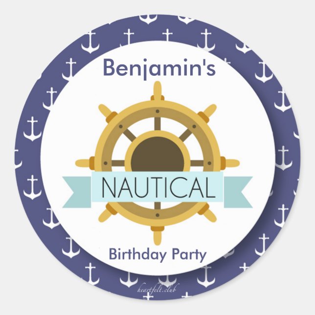 Helm Sticker Runt Klistermärke (Framsida)